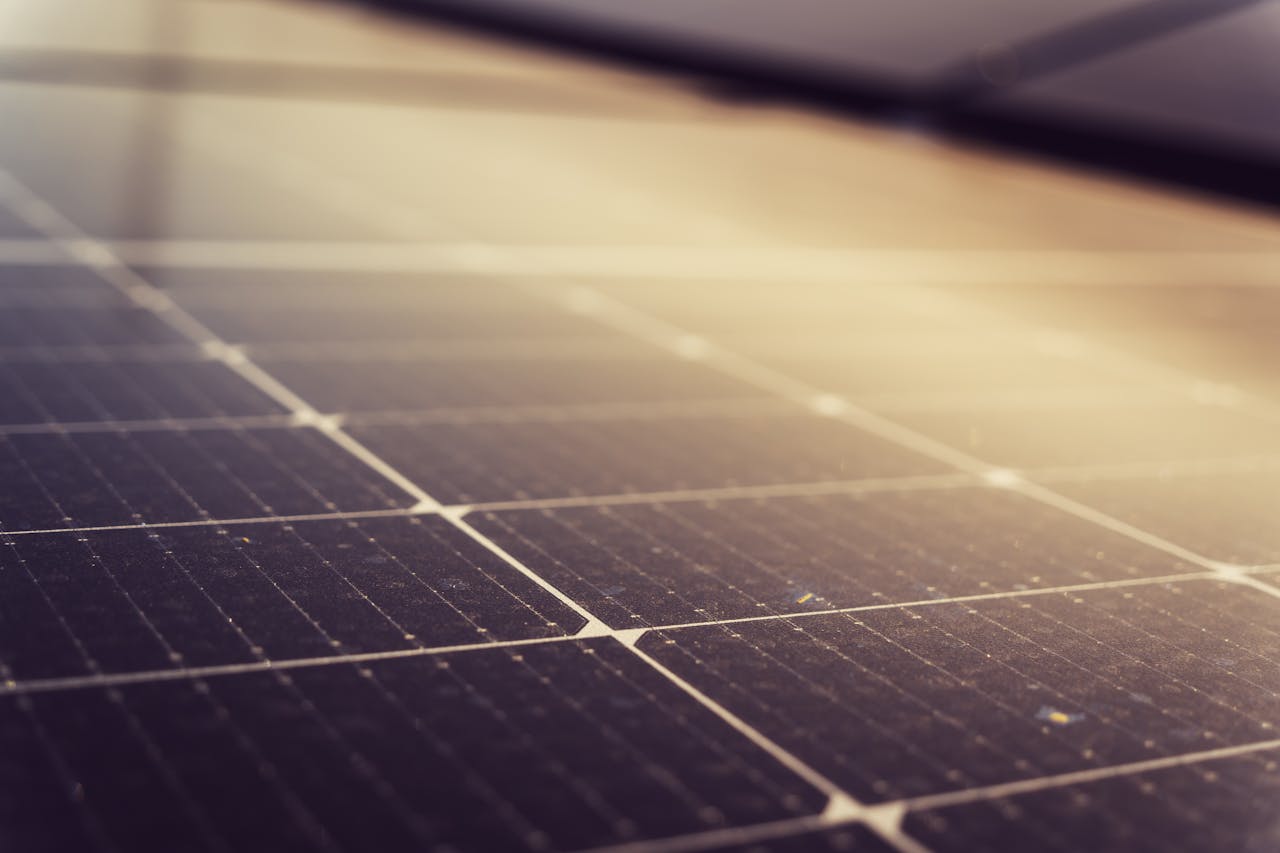 about-us Detailed view of solar panels capturing sunlight, promoting renewable energy.